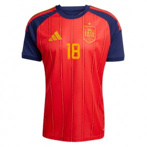 Spanien Martin Zubimendi #18 Hjemmebanetrøje VM 2026 Kortærmet